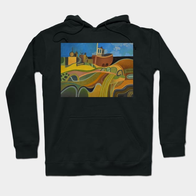 Dungeness Beach Trawlers Kent Hoodie by ColinFifield